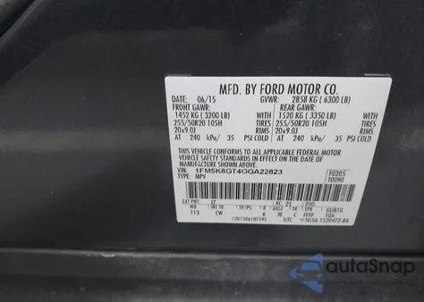 2016 Ford Explorer Sport z USA, uszkodzony, nr VIN 1FM5K8GT4GGA22823